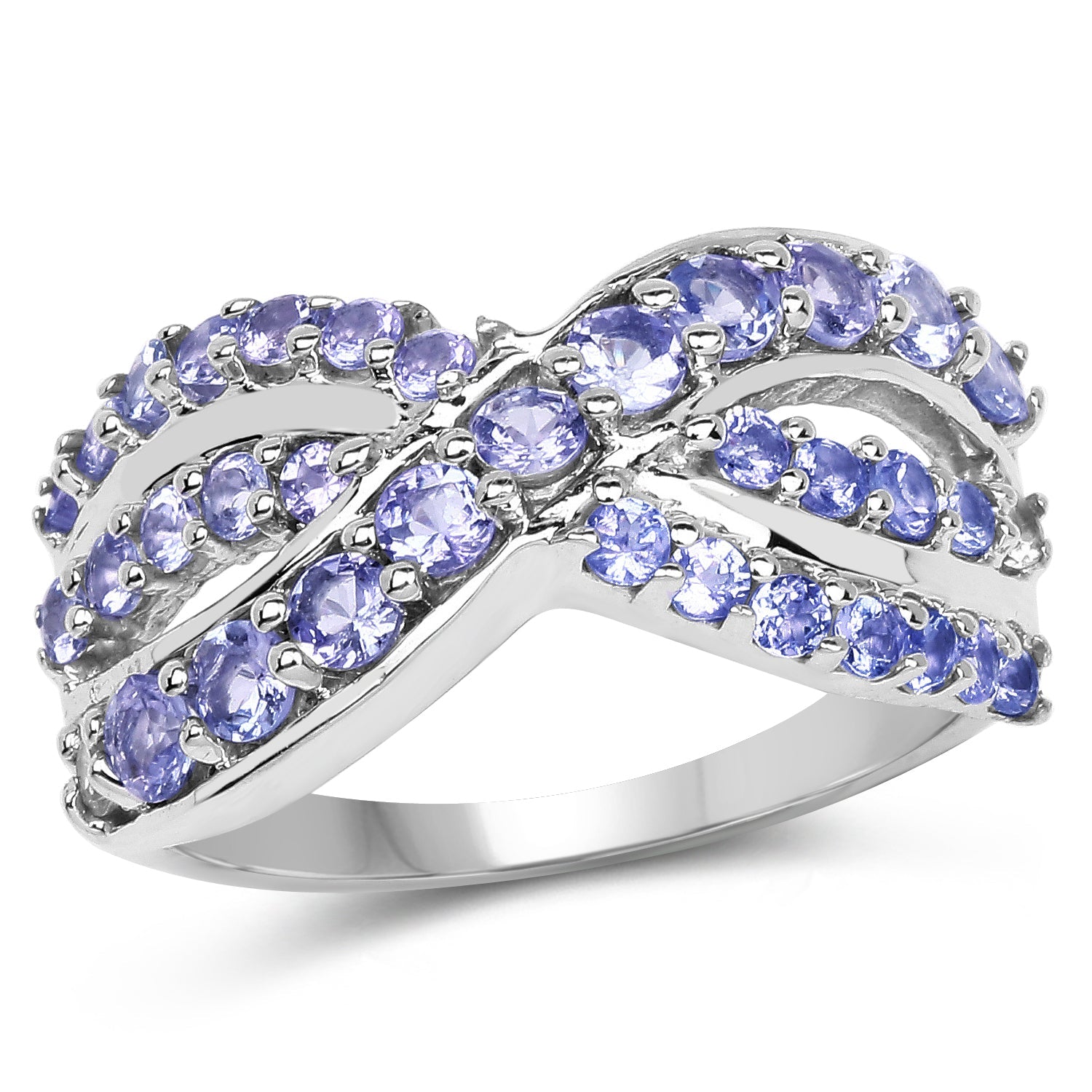 1.49 Carat Genuine Tanzanite .925 Sterling Silver Ring by Bids.com