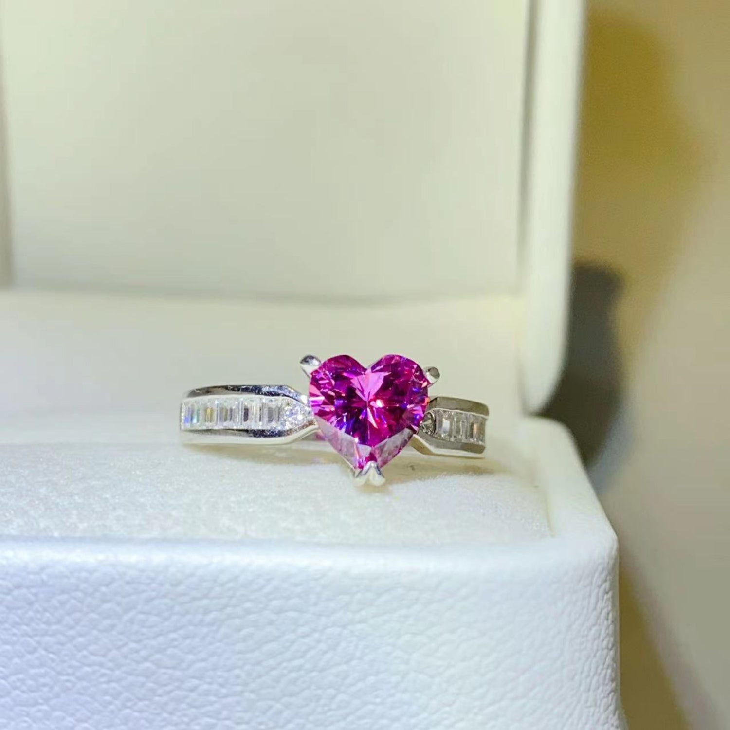 1 Carat Pink Sparkala™ Pure Sterling Silver Ring by Sparkala