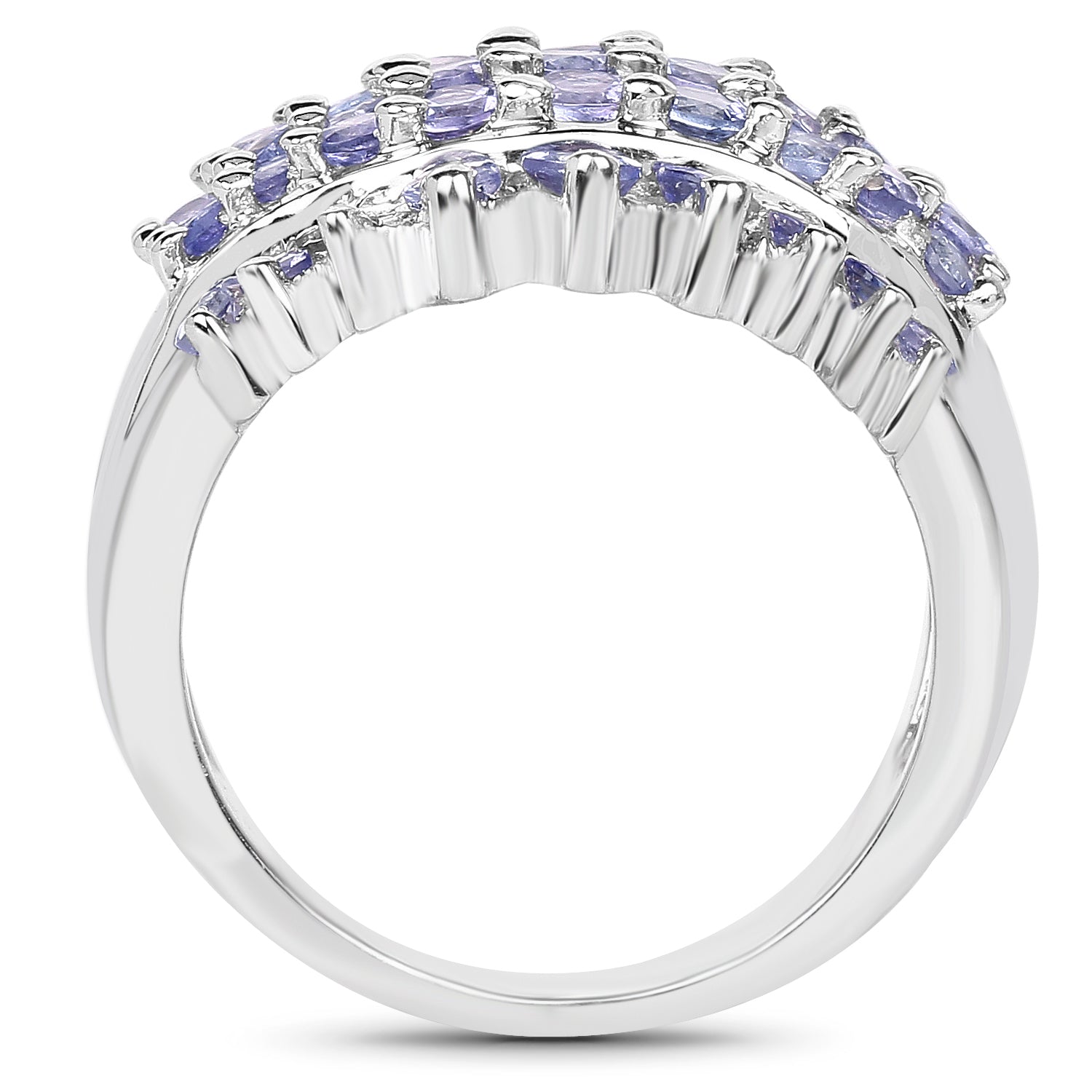 2.35 Carat Genuine Tanzanite .925 Sterling Silver Ring by Bids.com