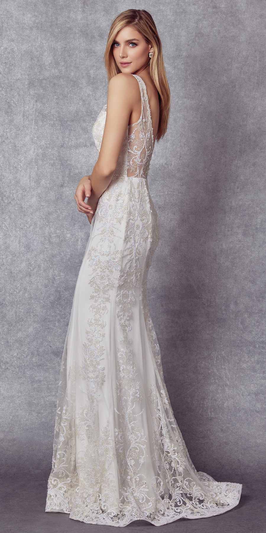 Juliet 277 Fancy Glitter Design Tulle Mermaid Dress by DiscountDressShop