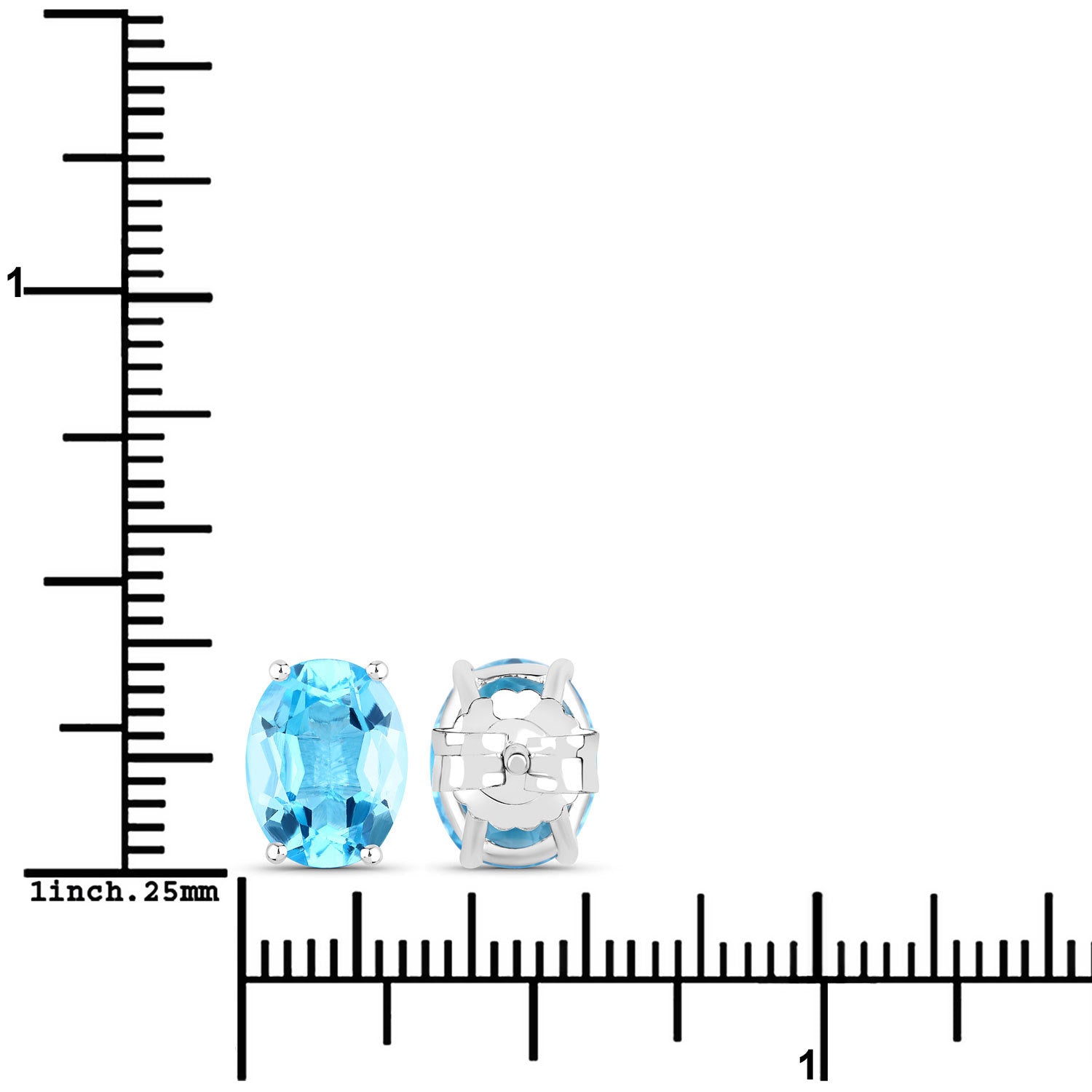 4.00 Carat Genuine Swiss Blue Topaz .925 Sterling Silver Earrings by Bids.com