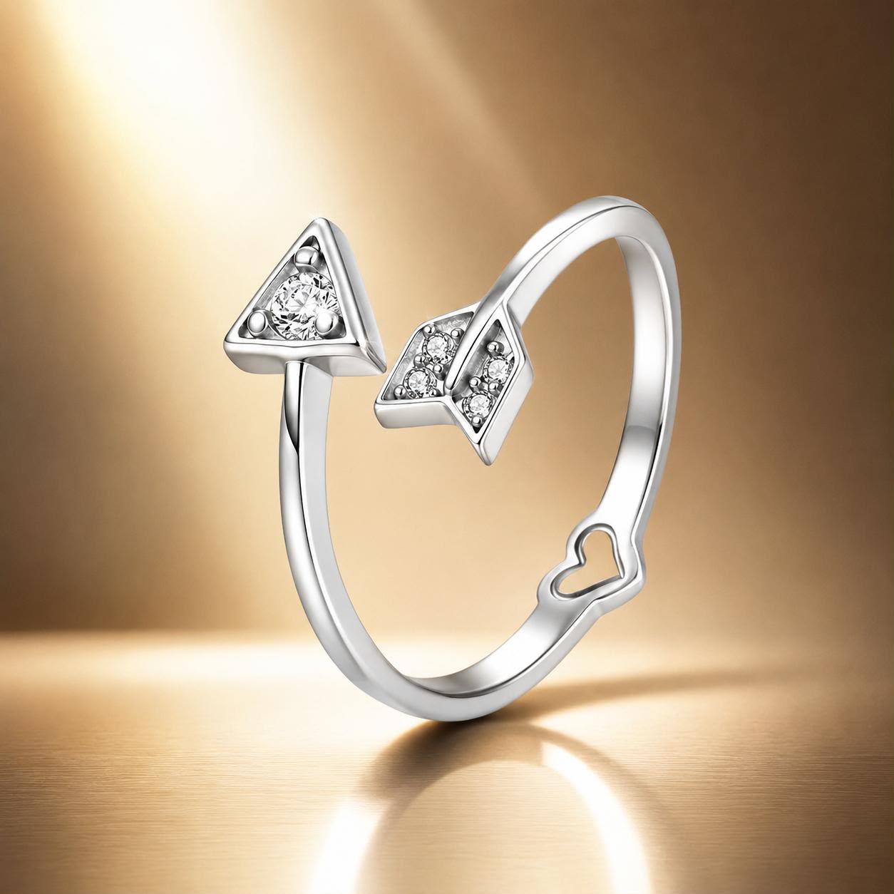 925 Sterling Silver White Gold Plated Pavé CZ Rings for Women DestGlow