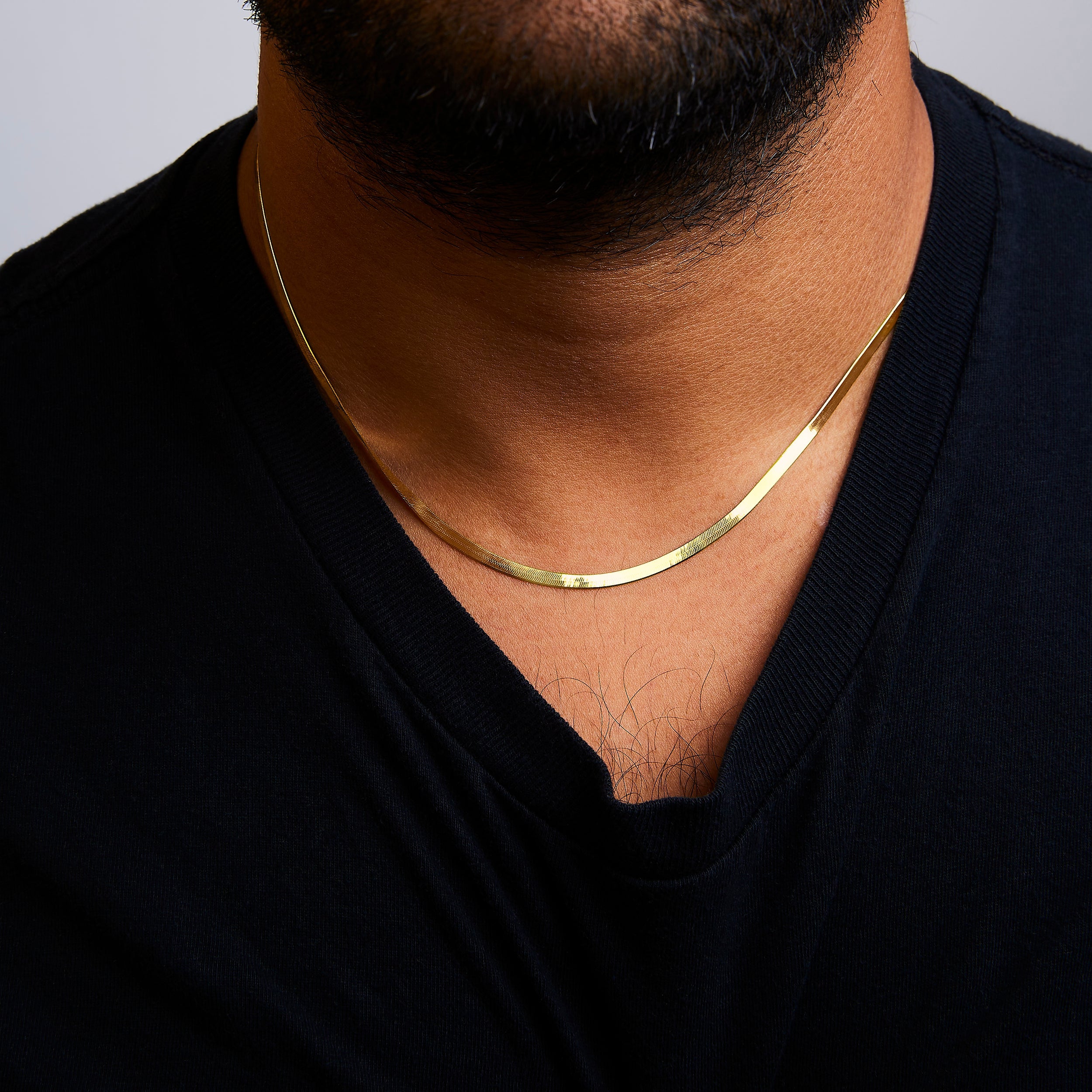 Unisex Solid 14K Yellow Gold 2.8mm Imperial Herringbone Chain Necklace - 18" Inches by Bids.com