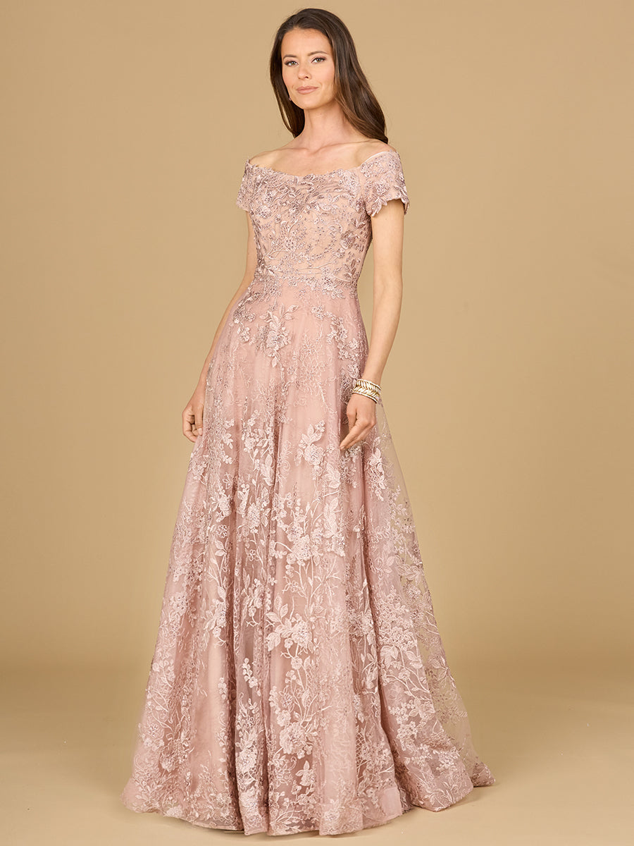 Off Shoulder A-Line Gown | Lara 29122 by Lara New York