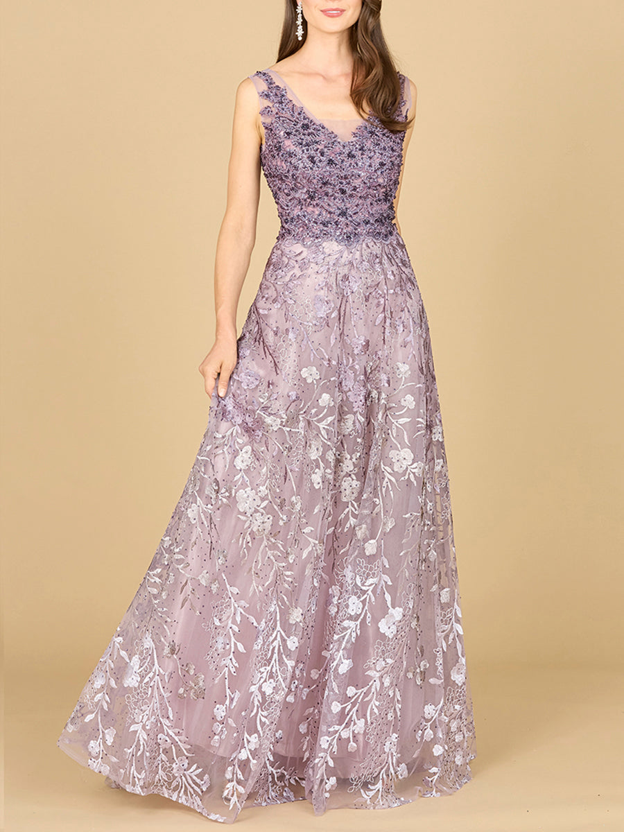 Ombre Lace Ballgown by Lara New York