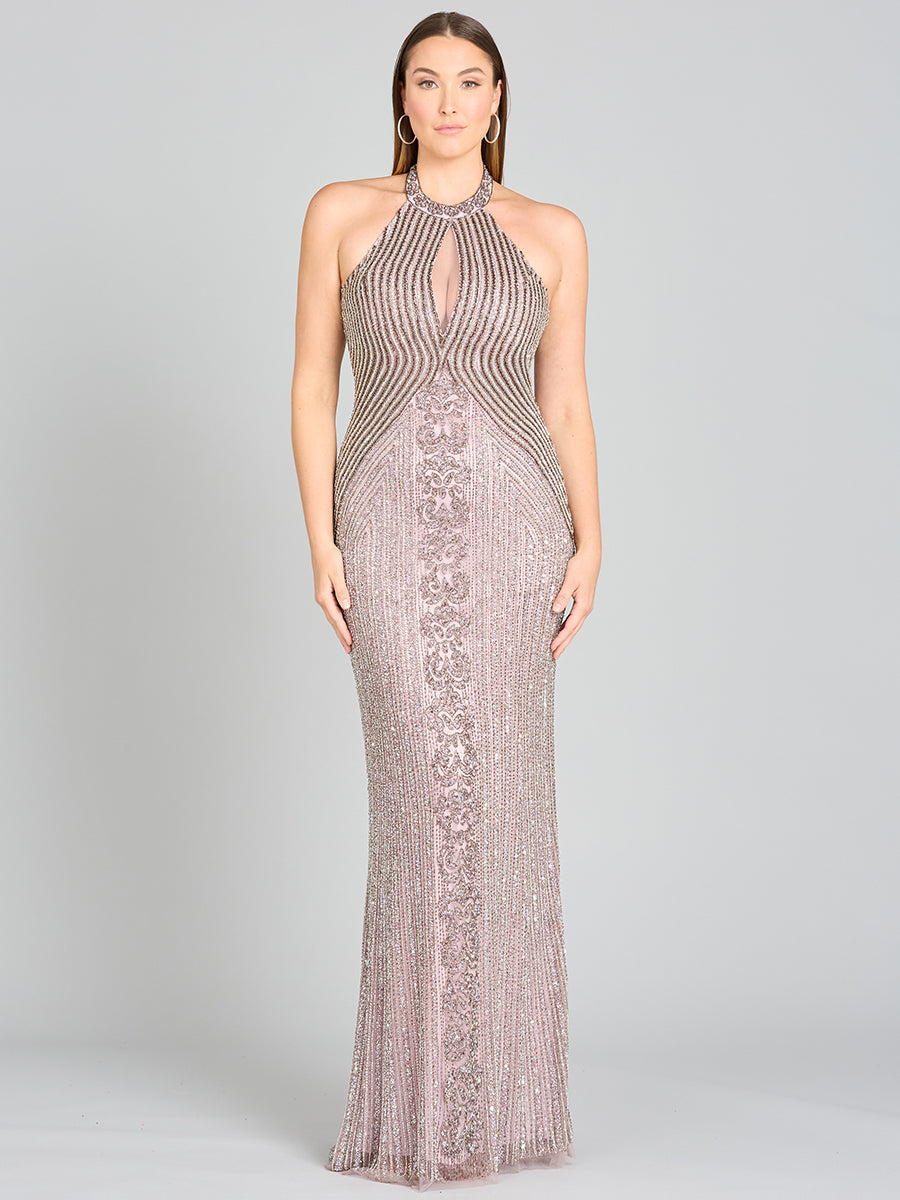 Halter Neck Dress with Keyhole by Lara New York