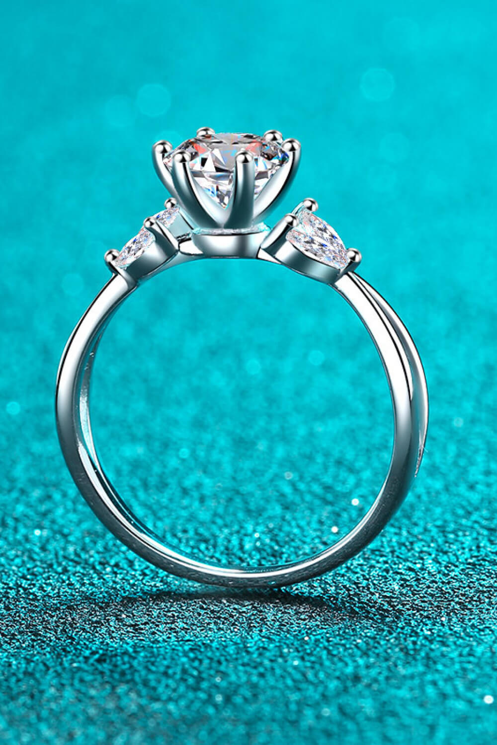 Come With Me 1 Carat Brilliant Round Cut Sparkala™ Ring (Rhodium Over Pure Sterling Silver) by Sparkala