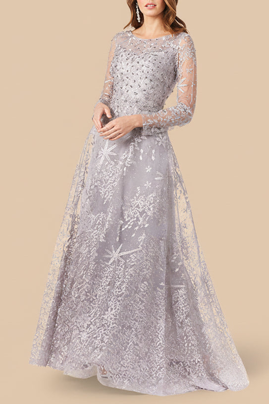 Lara 29759 - Long Sleeves Ballgown Fully Embellished by Lara New York
