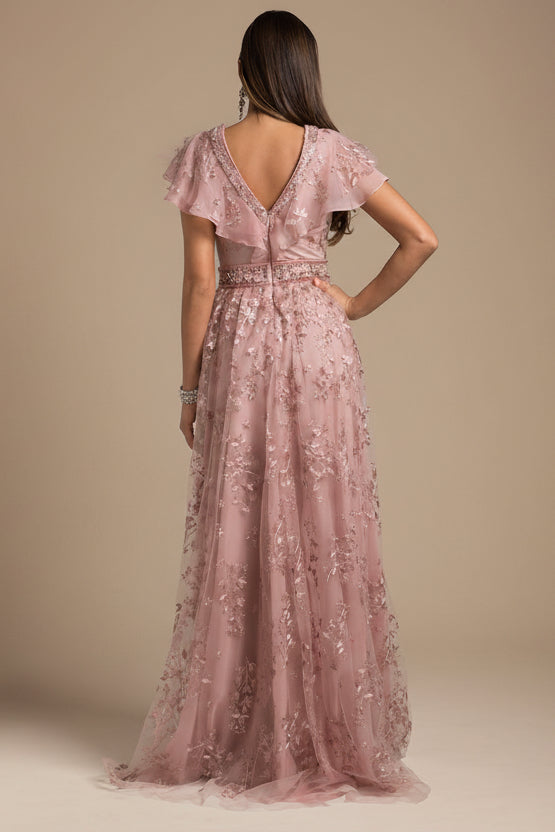 Lara 29966 - Lace, V-Neck Dress by Lara New York