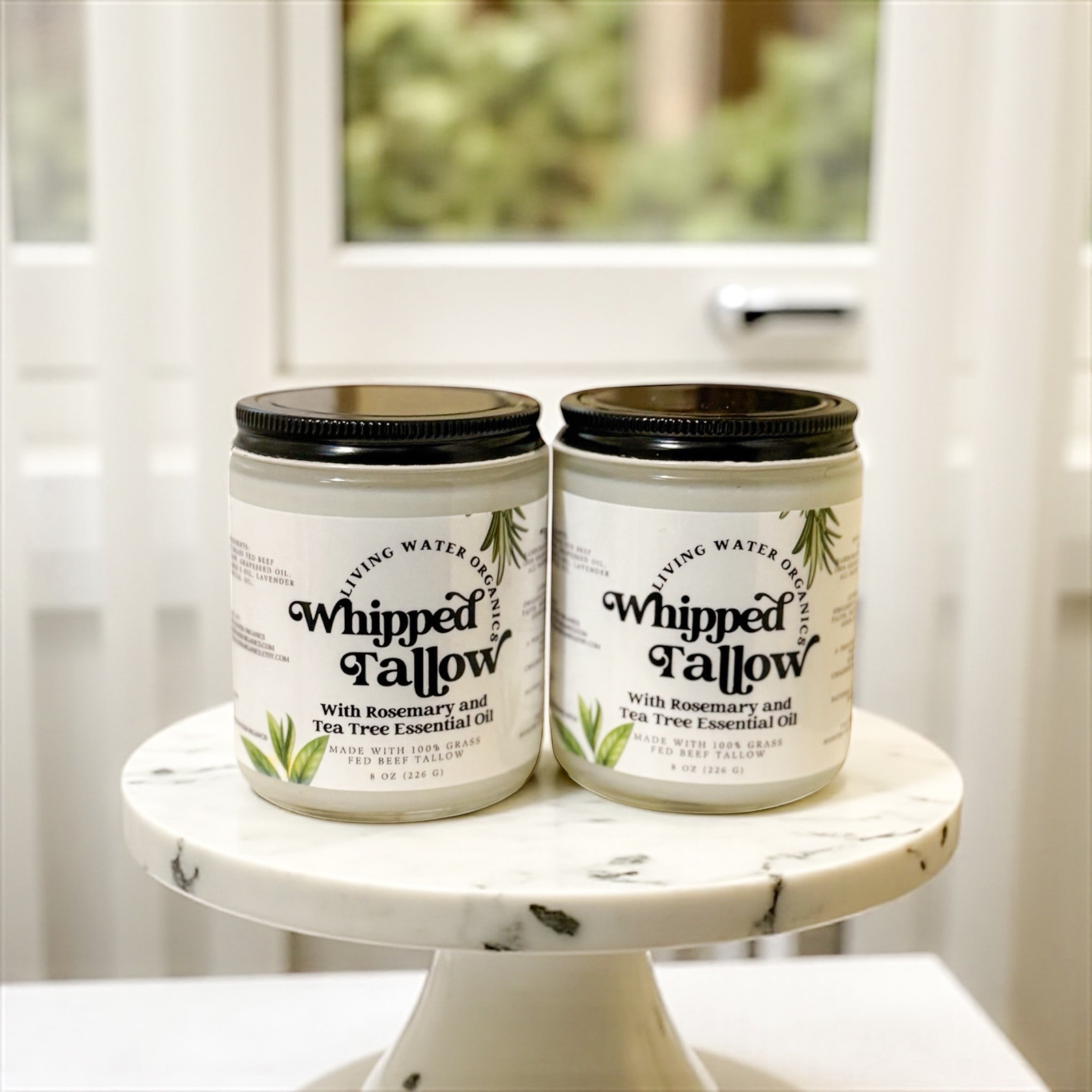 100% Grass Fed Whipped Tallow for Face, Hair, and Skin, Natural Tallow by Living Water Organics