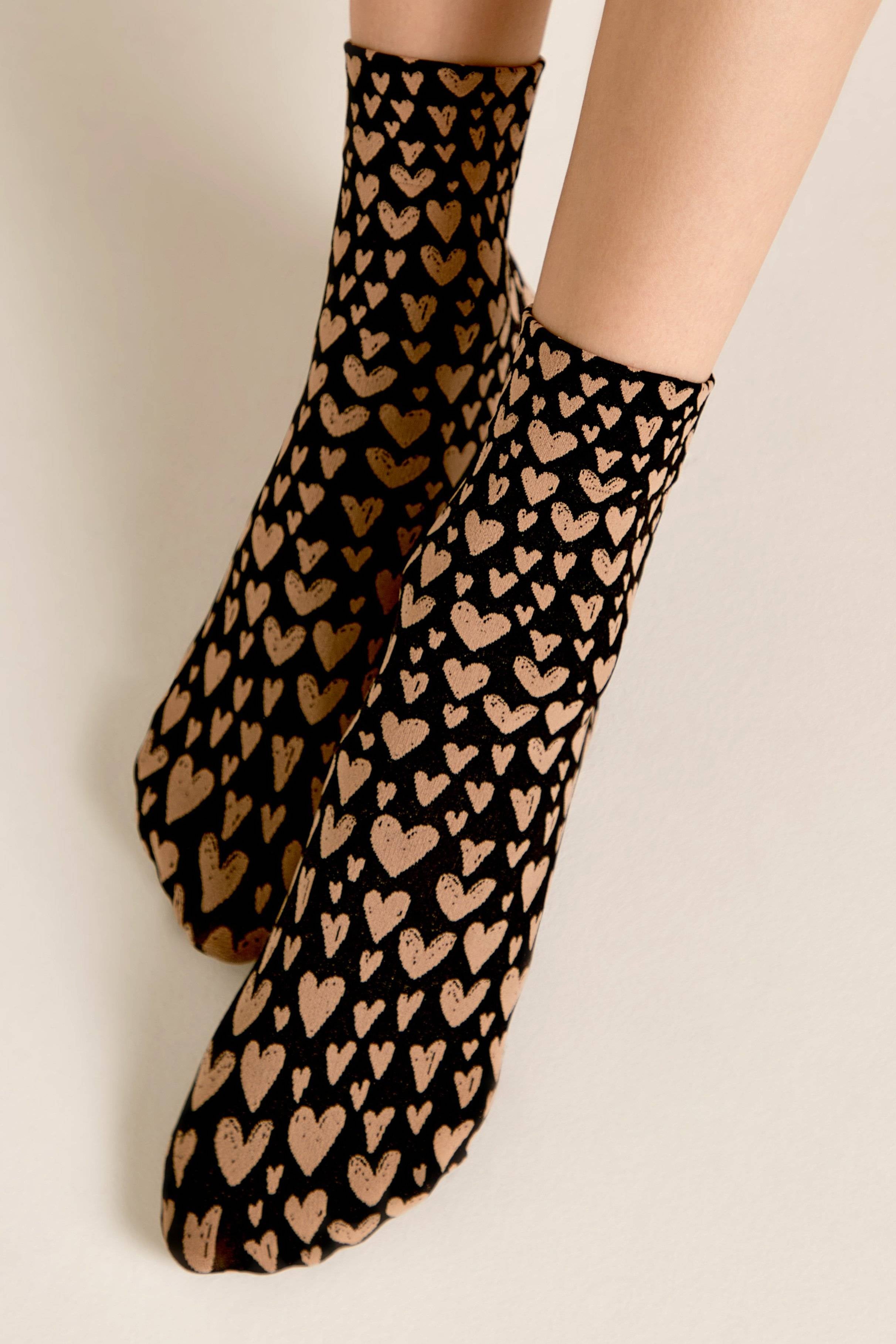 Socks Conte Fantasy - Heart Pattern - DestGlow