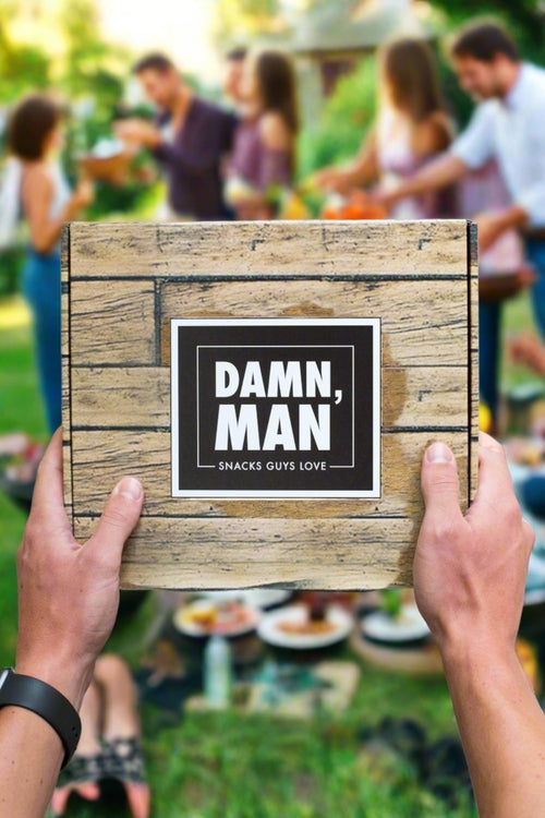 Gourmet Manly Nut Gift Box for Men - 6 Unique Handcrafted Snacks