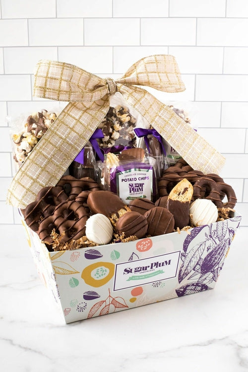 Chocolate Gift Basket - 25-Piece Handcrafted Gourmet Assortment (5.5 lbs)