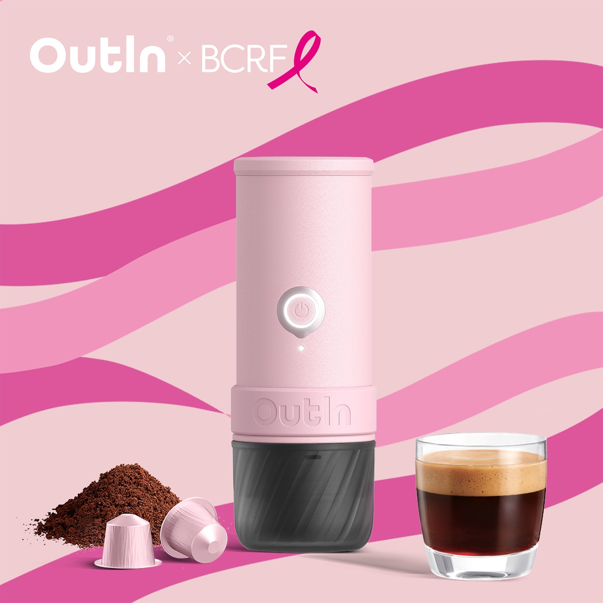Mino Portable Espresso Machine (Rose Clay) X BCRF by OutIn