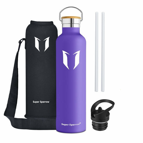 Insulated Stainless Steel Water Bottle 32oz - Double Wall Vacuum Insulated, BPA Free, Leak Proof