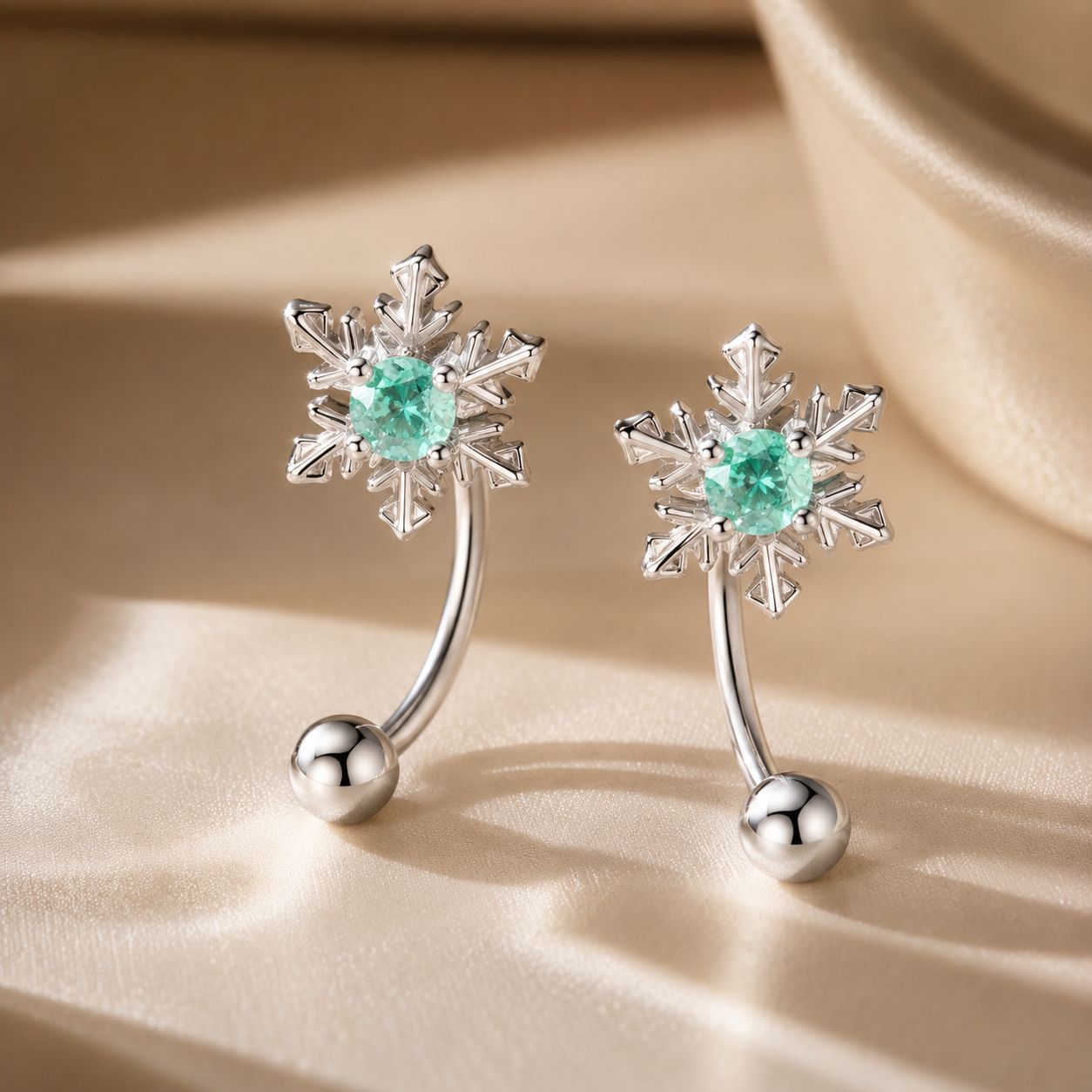 925 Sterling Silver Earrings with Transparent Glass for Women DestGlow