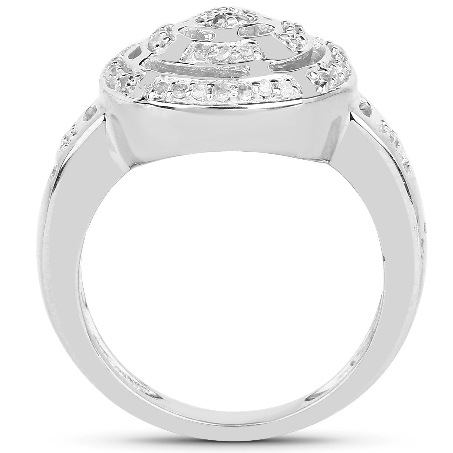 14K Yellow Gold Plated 0.21 Carat Genuine White Diamond .925 Sterling Silver Ring by Bids.com