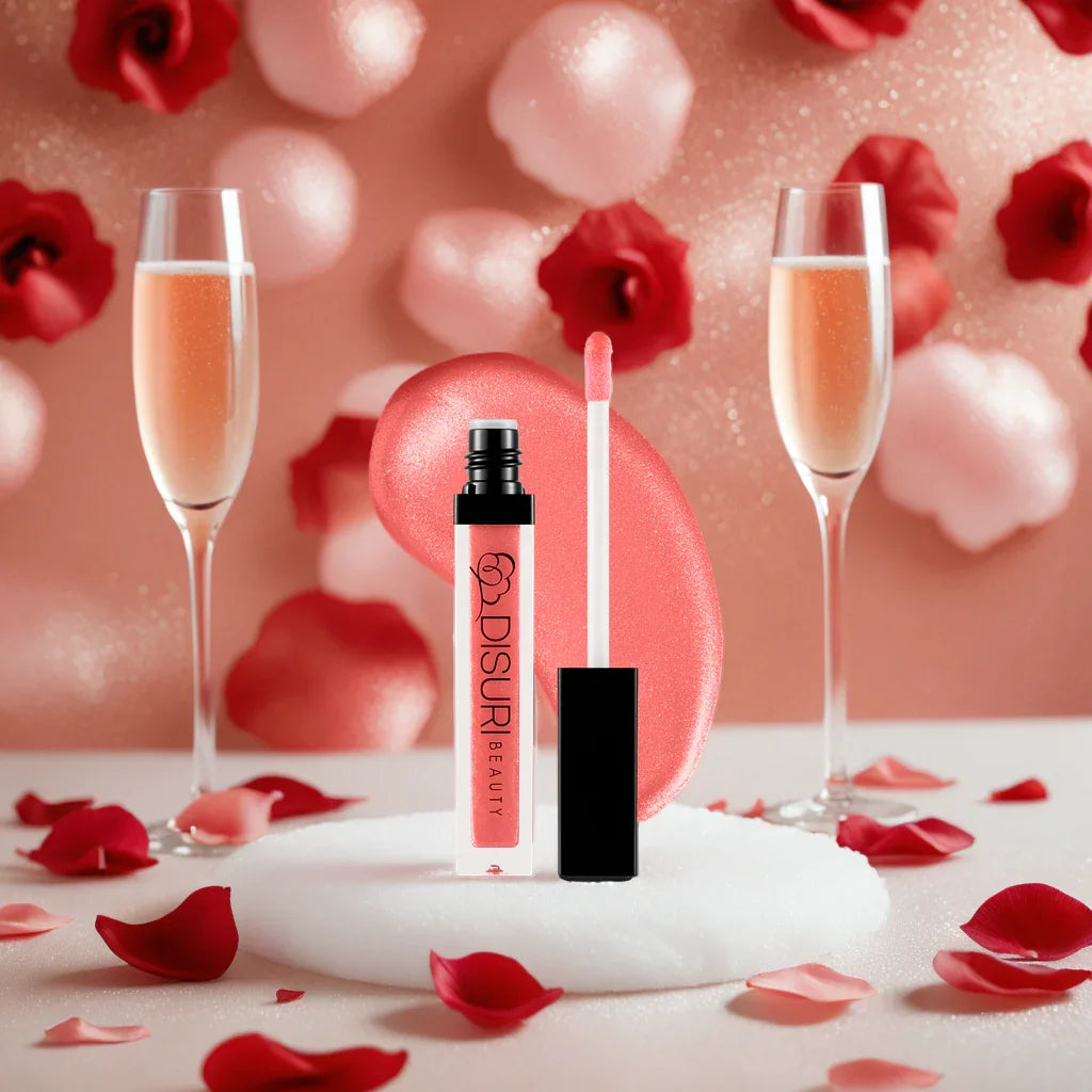 DISURI Beauty Shimmer Blast Lip Gloss - Champagne Kiss (S4)