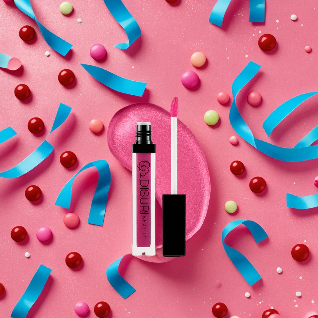 DISURI Beauty Shimmer Blast Lip Gloss - Pink Candy (S2)