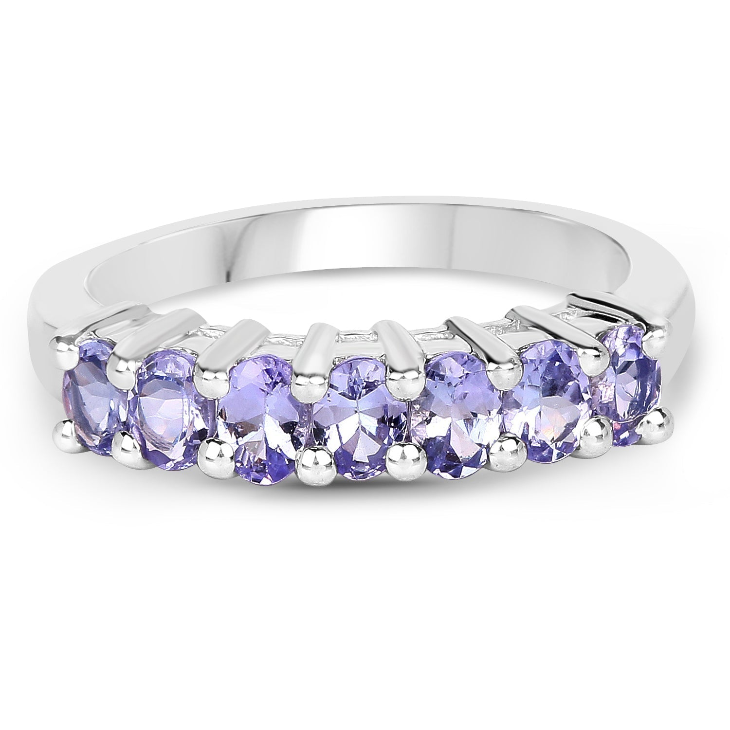 1.19 Carat Genuine Tanzanite .925 Sterling Silver Ring DestGlow