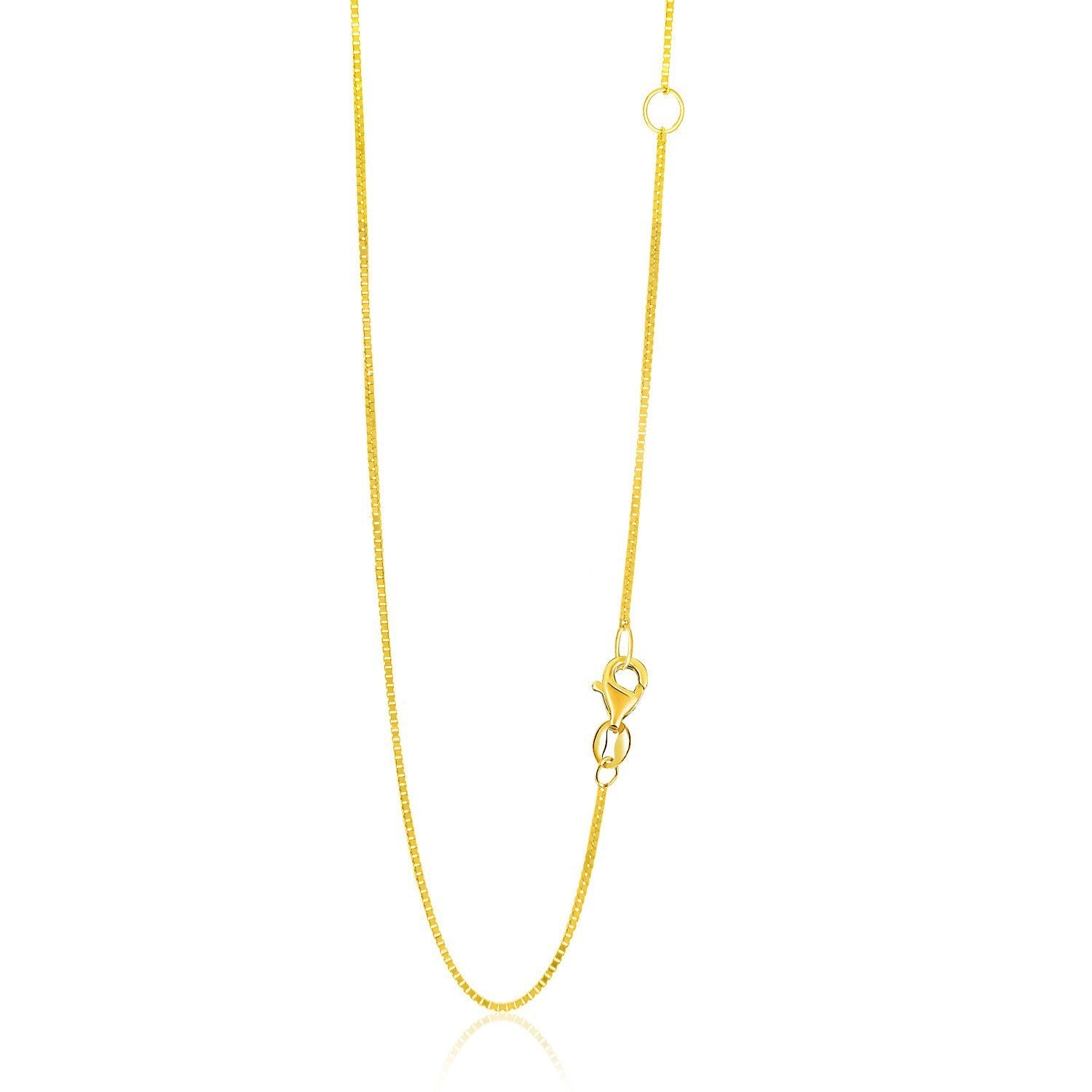 14k Yellow Gold Adjustable Box Chain 0.8mm by Bids.com