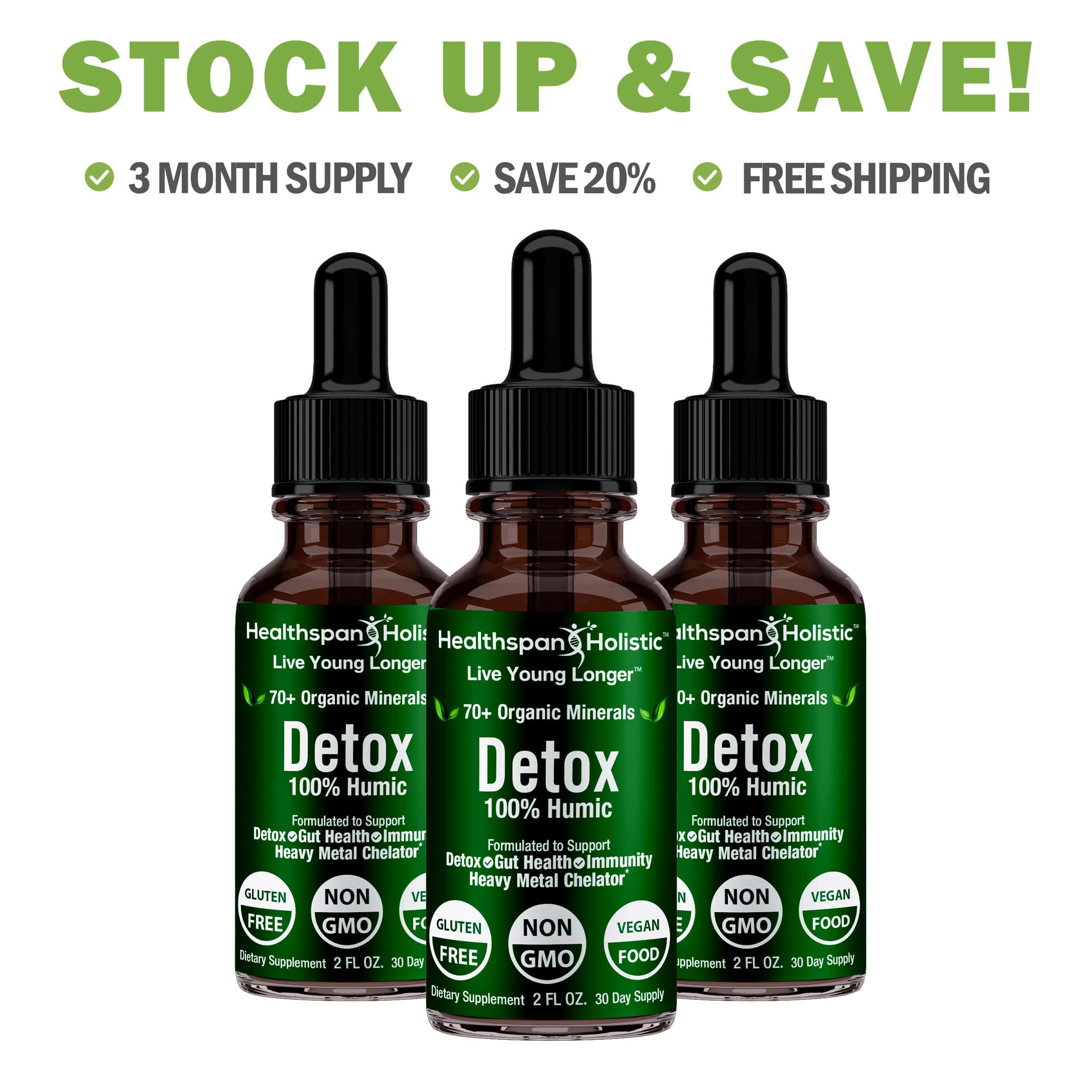 2oz Detox 100% Humic Minerals Concentrate
