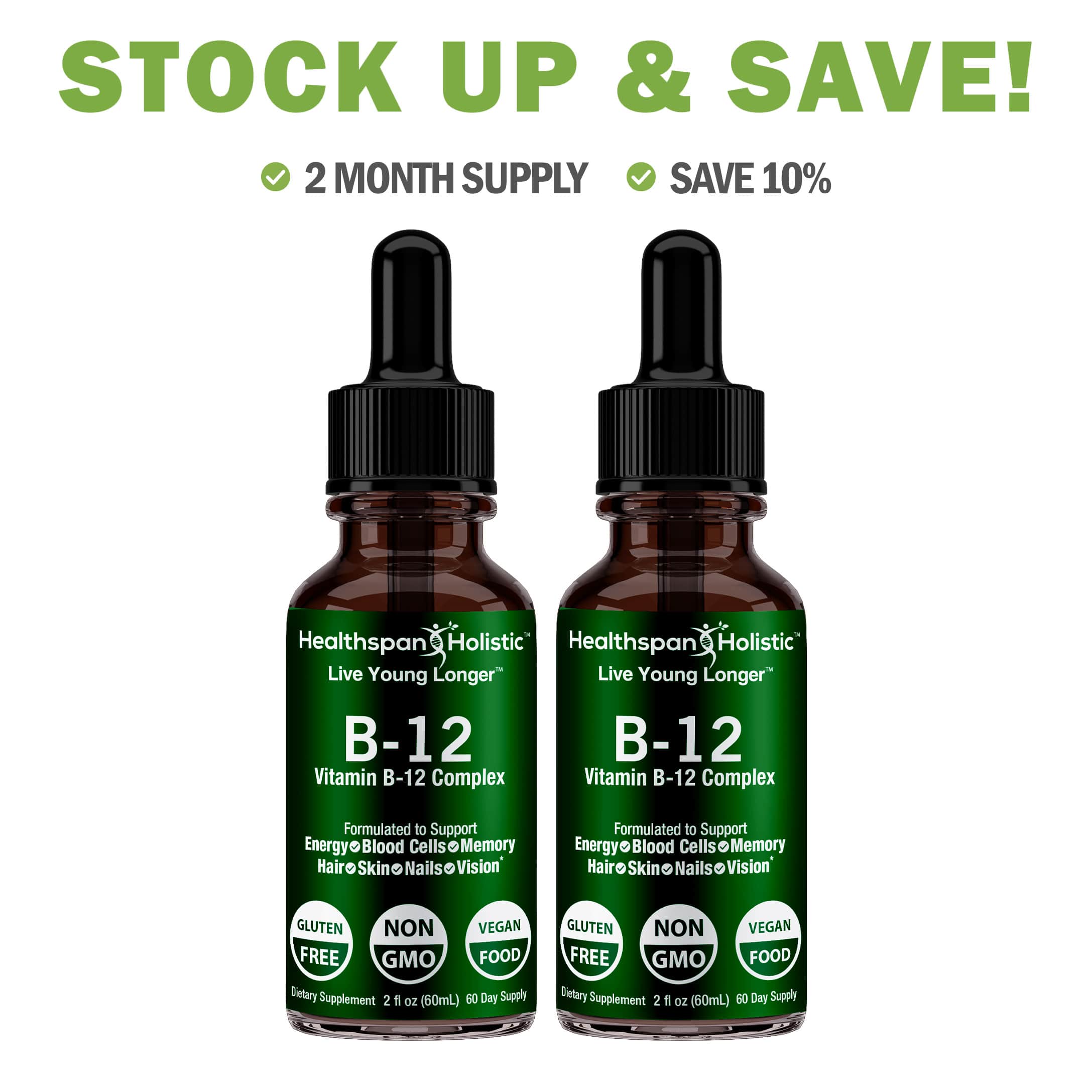 2oz Vegan B12 Supplement by Healthspan Holistic