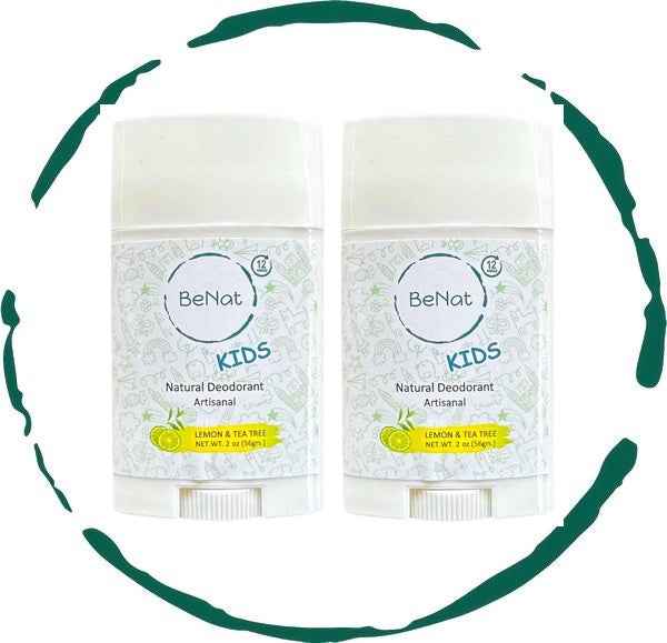 2-Pack all-Natural Deodorants for Kids & Teens