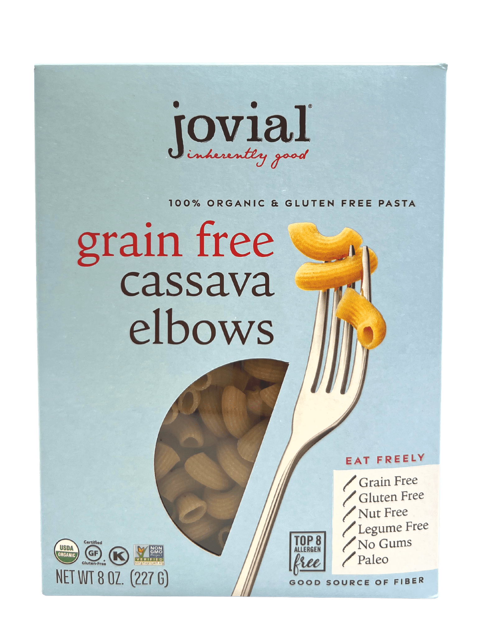 Elbows, Cassava, Organic, Jovial, Gluten-Free, Grain-Free by Country Life Natural Foods
