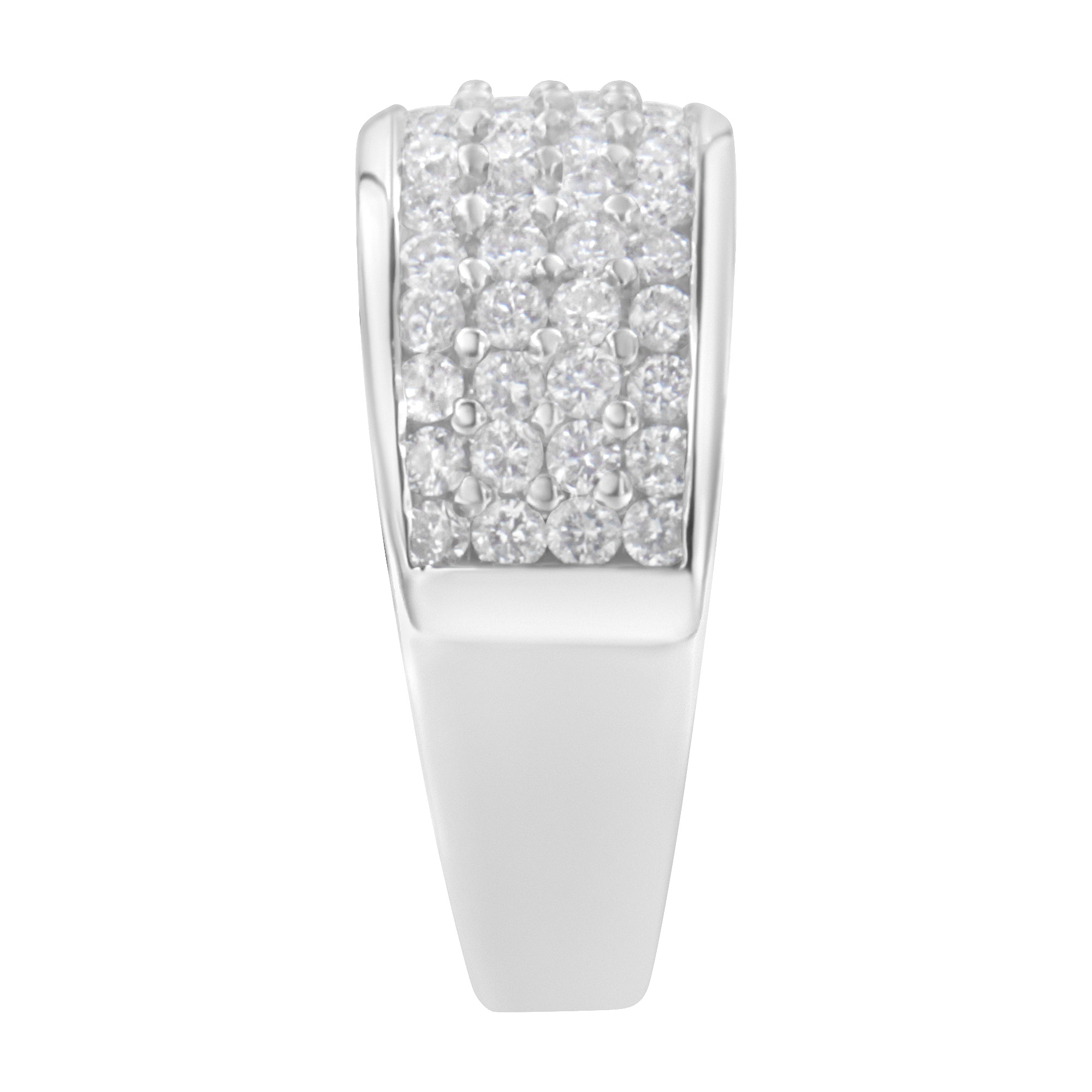 14K White Gold Round Cut Diamond Ring (1.0 Cttw, H-I Color, SI2-I1 Clarity) - Size 6-1/2 DestGlow
