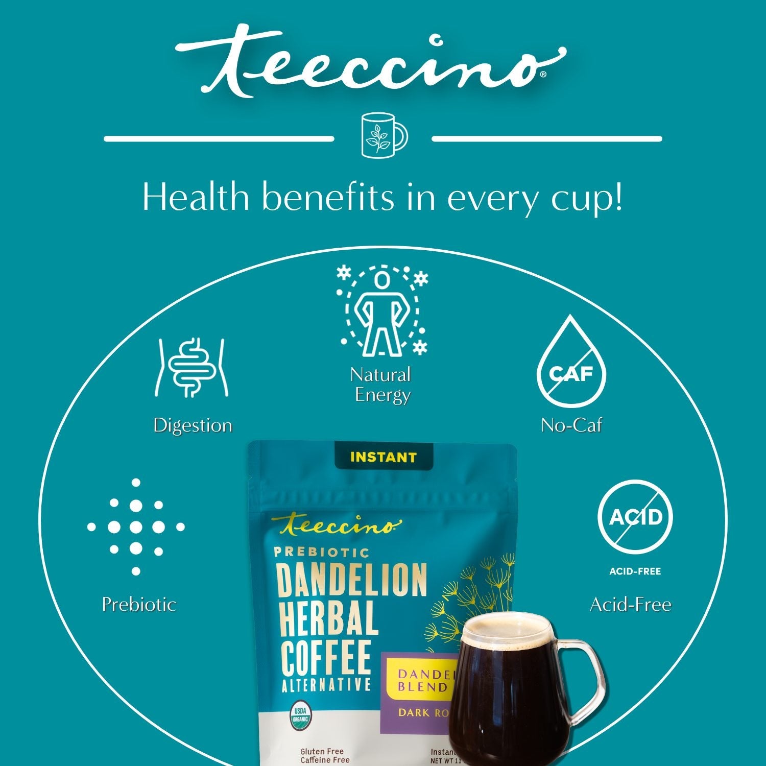 Instant Dandelion Herbal Coffee DestGlow
