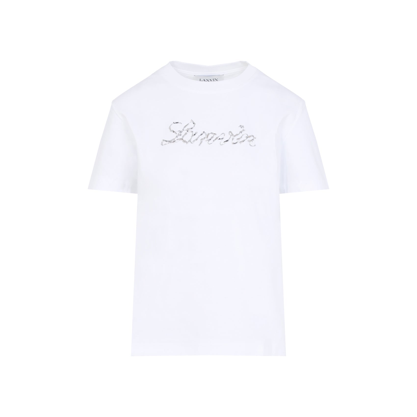 Lanvin Embroidered Script Logo T-Shirt Women by Luosophy