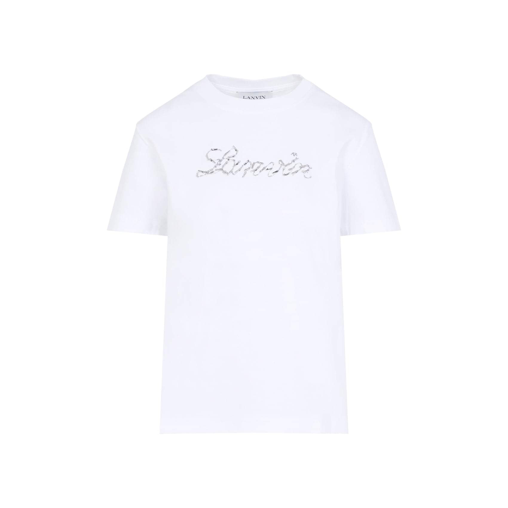 Lanvin Embroidered Script Logo T-Shirt Women DestGlow