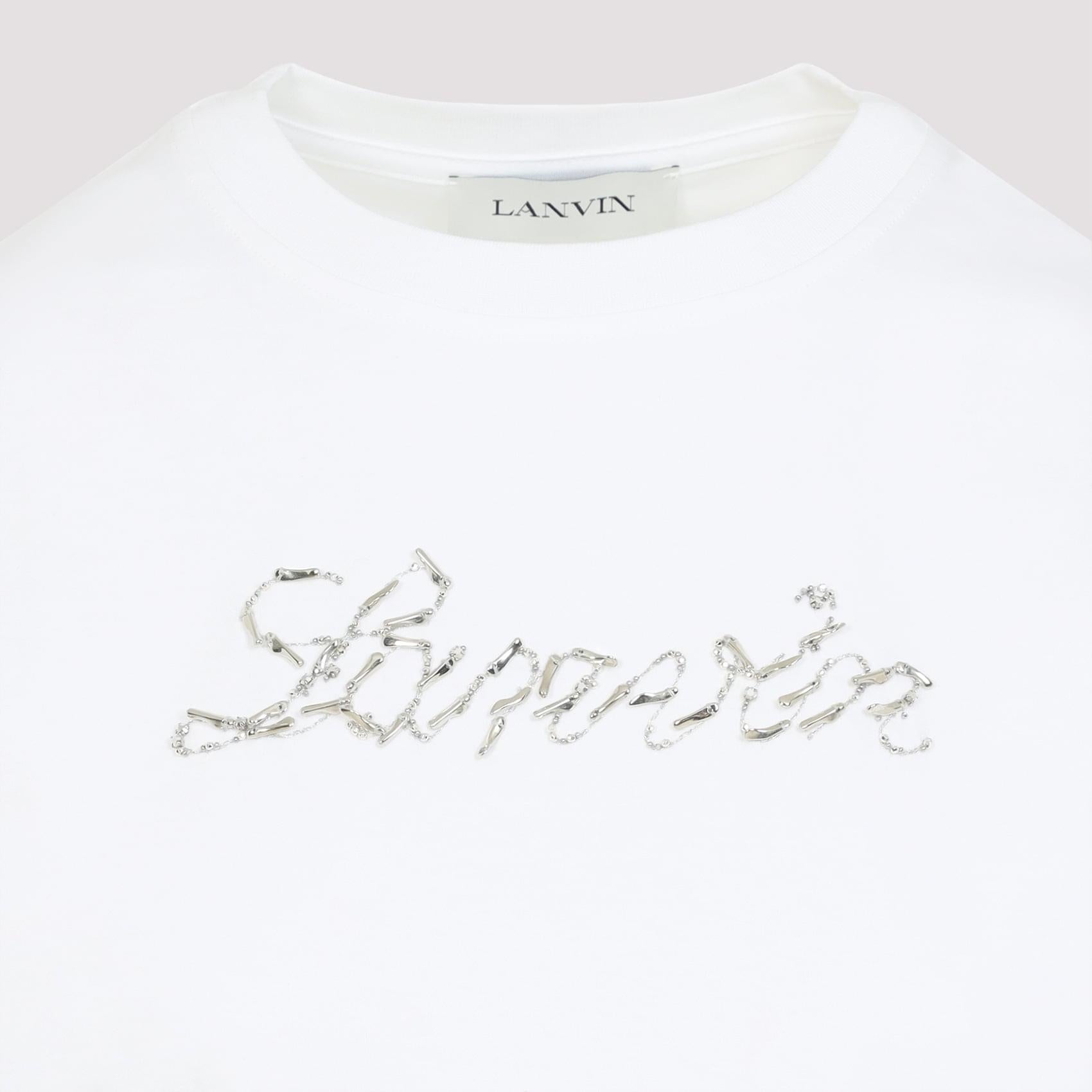 Lanvin Embroidered Script Logo T-Shirt Women DestGlow