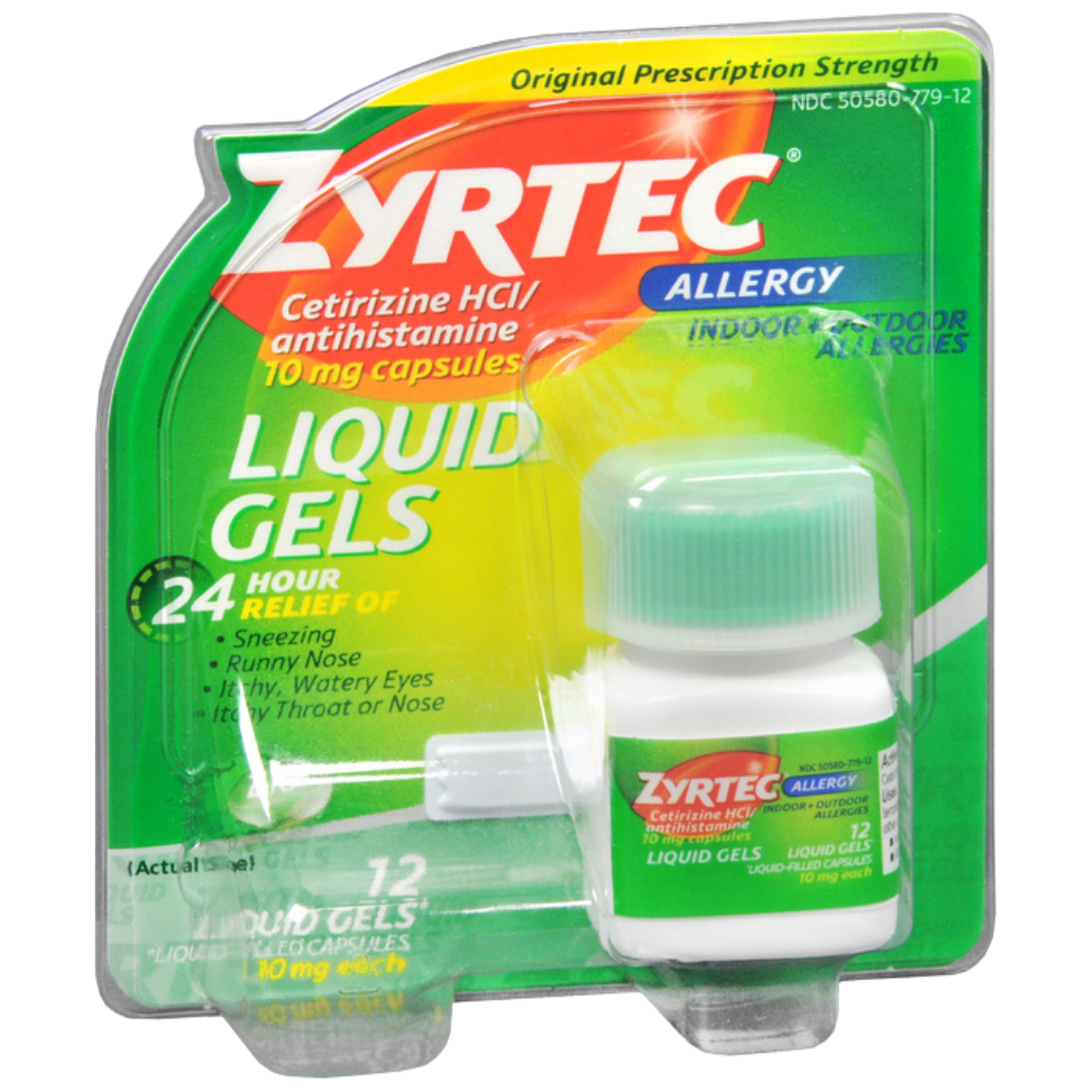 Zyrtec Allergy Relief 10mg Liquid Gels (12 Count) DestGlow