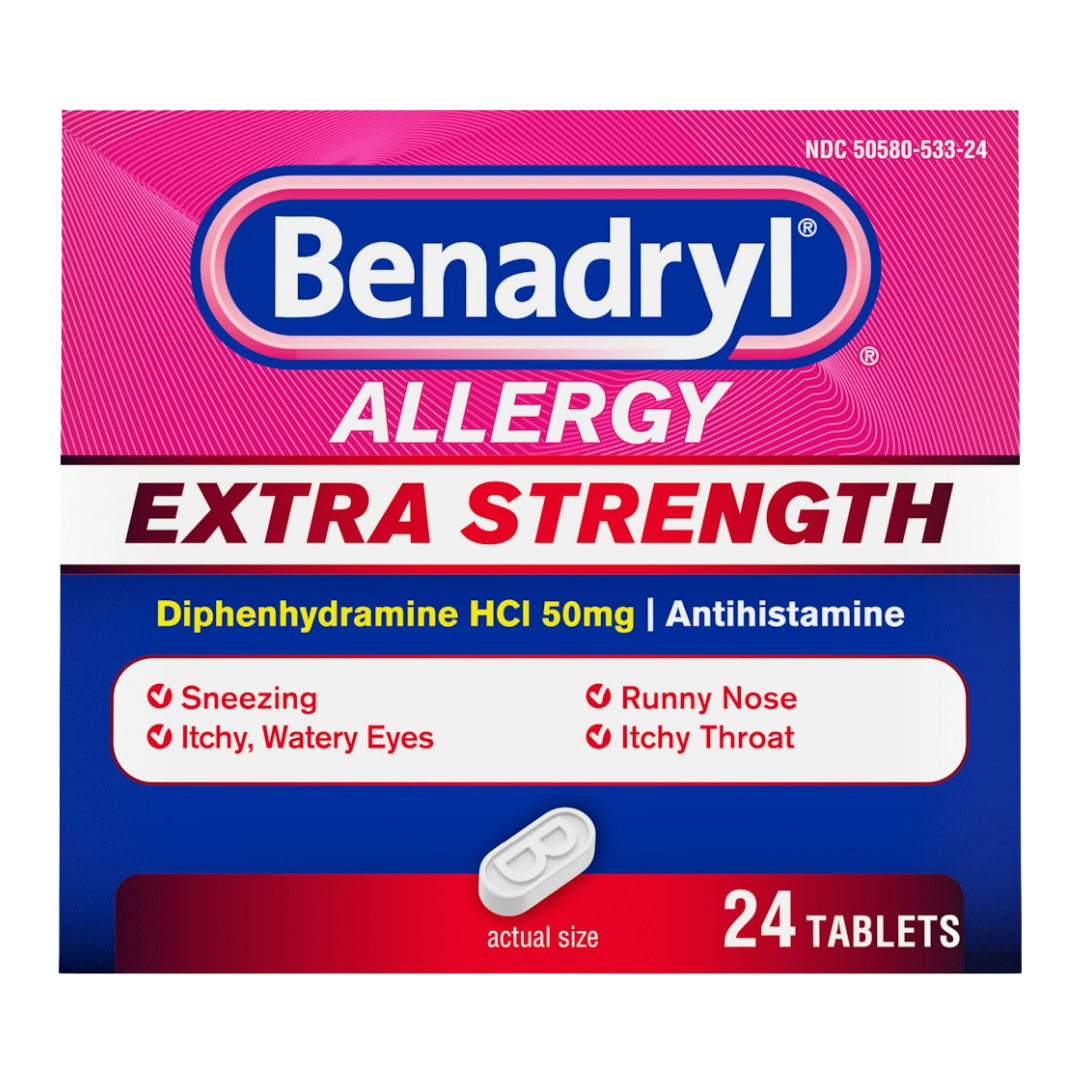 Benadryl Allergy Ultratabs Antihistamine Relief Tablets (24 ct) DestGlow