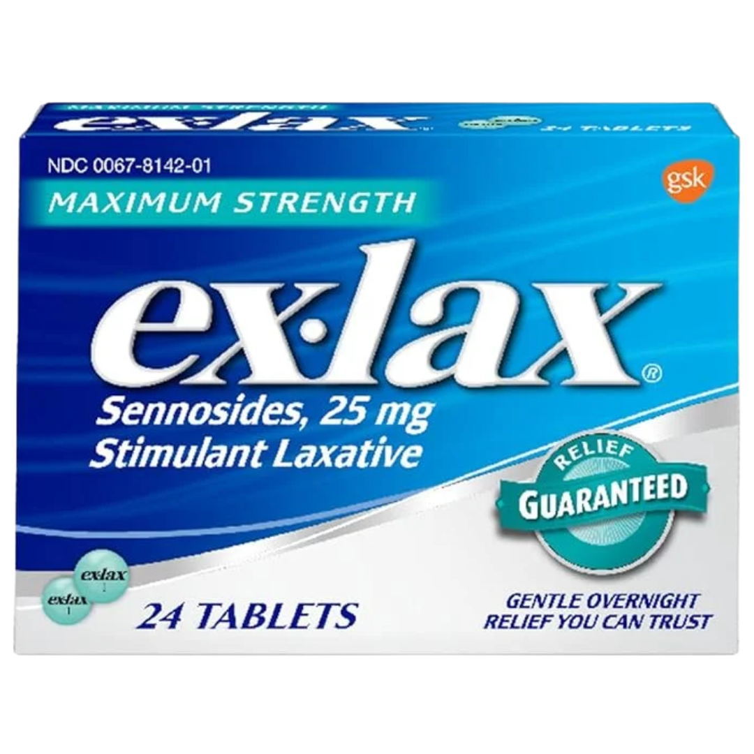 Ex-Lax Maximum Strength Stimulant Laxative (24 Pills) DestGlow