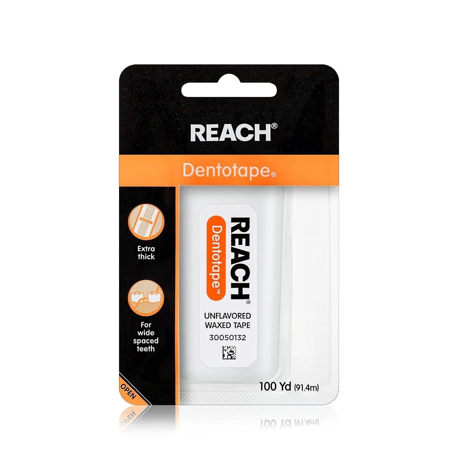 Reach Dentotape Waxed Dental Floss Tape Unflavored 100 Yards by Pasteur Pharmacy