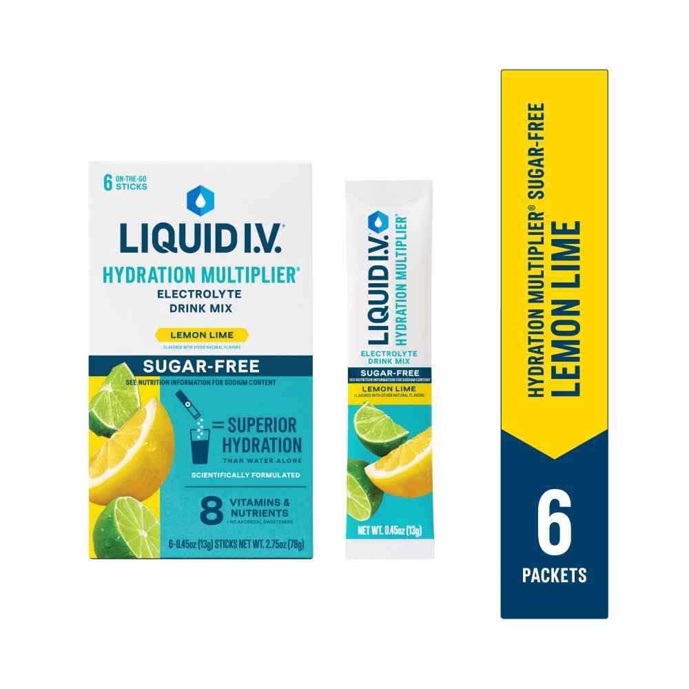 Liquid I.V. Sugar -Free Hydration Multiplier Lemon Lime 6Ct