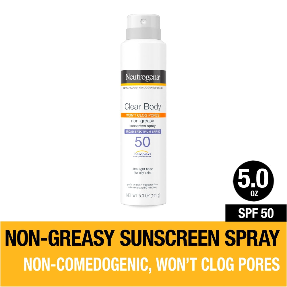Neutrogena Clear Body SPF 50 Sunscreen Spray, Non-Comedogenic by Pasteur Pharmacy