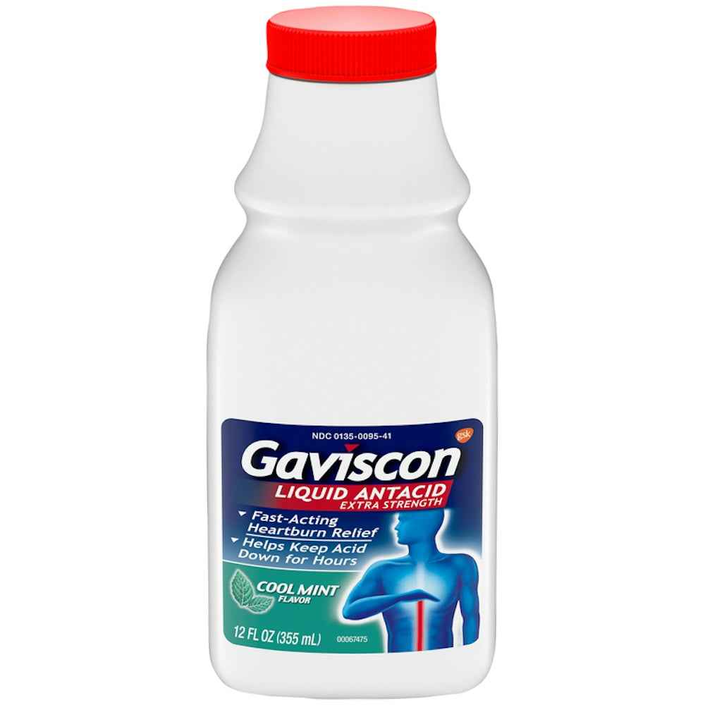 Gaviscon Antacid Extra Strength Liquid Cool Mint 12 Oz