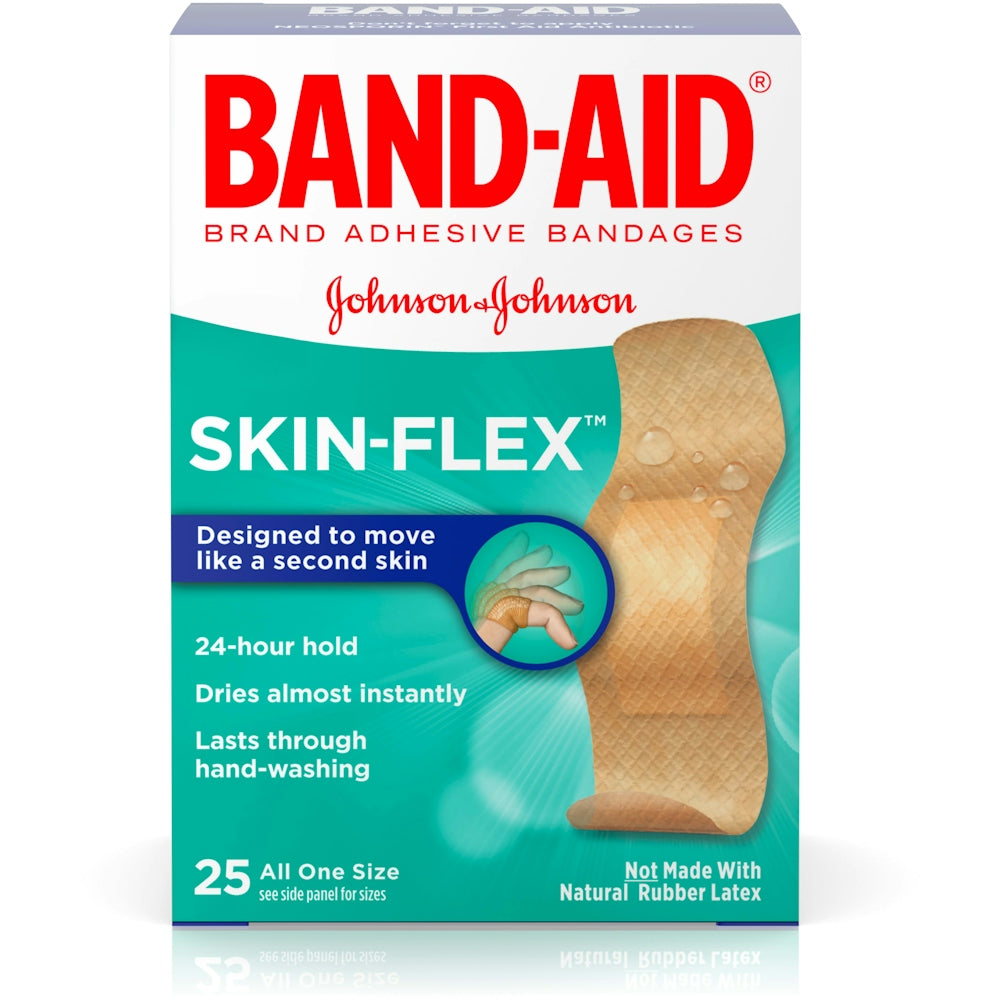 Band-Aid Brand Sterile Skin-Flex Adhesive Active Bandages For First & Wound Care Of Minor Cuts, Scrapes & Burns, Lightweight, Comfortable & Durable Second Skin Feeling, One Size by Pasteur Pharmacy