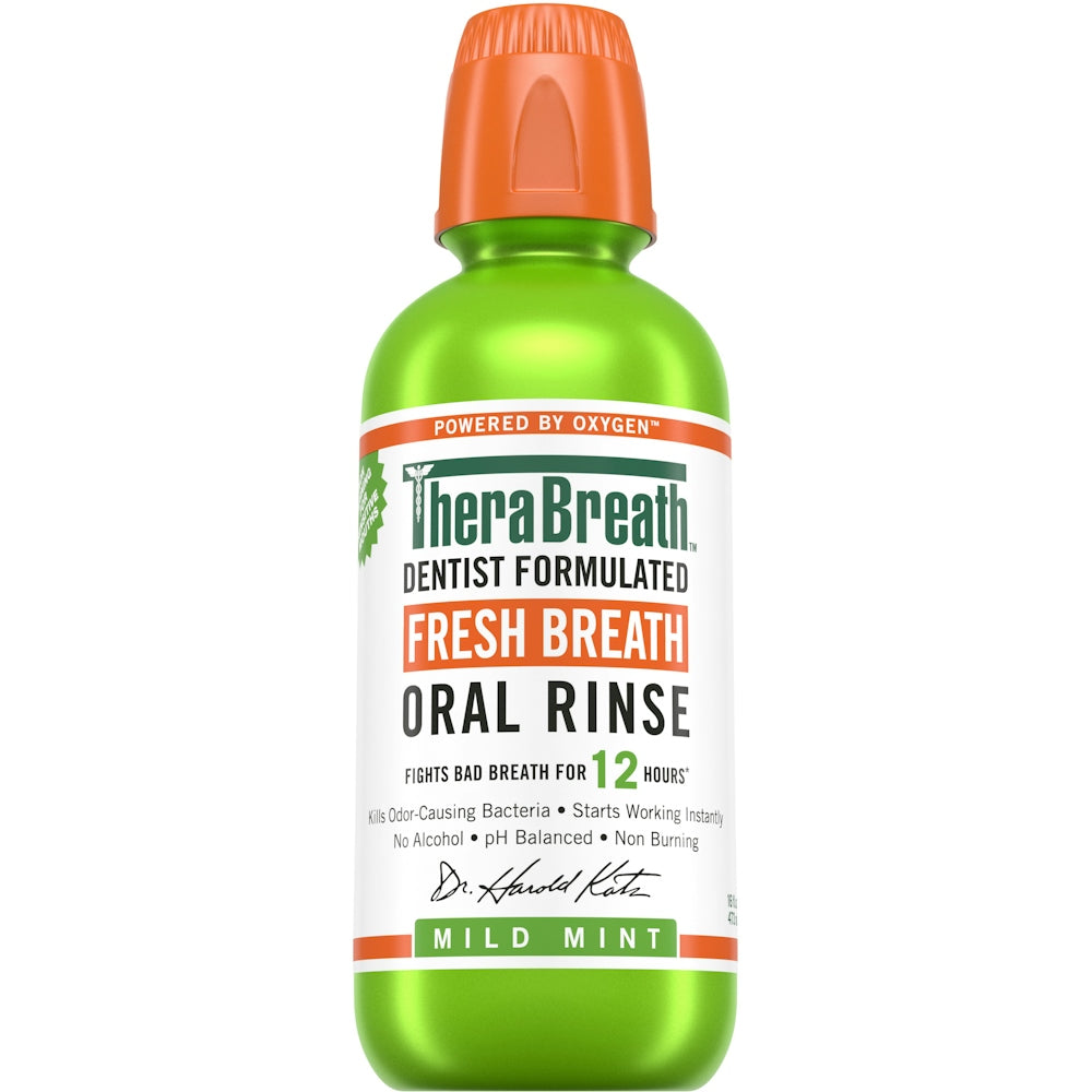 TheraBreath Oral Rinse, Fresh Mild Mint - 16 Fl Oz by Pasteur Pharmacy