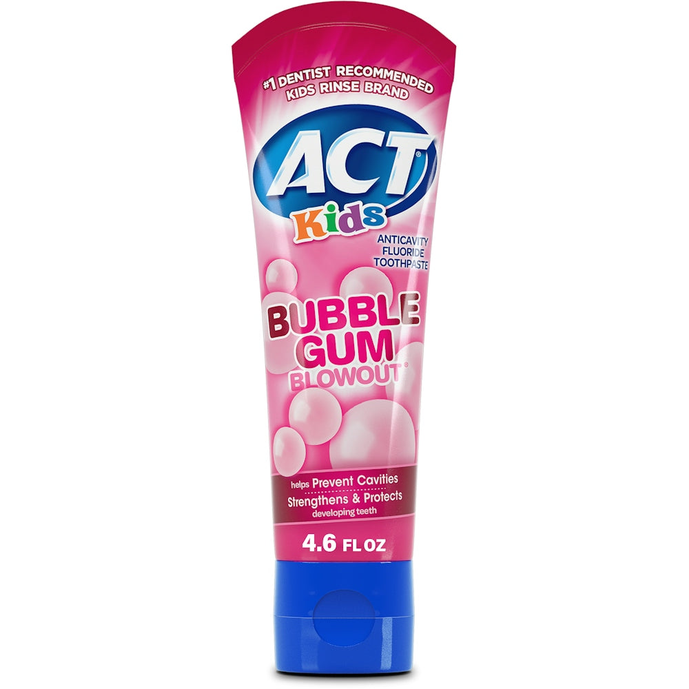 Act Kids Bubble Gum Blowout Anticavity Fluoride Toothpaste - 4.6 Ounce by Pasteur Pharmacy