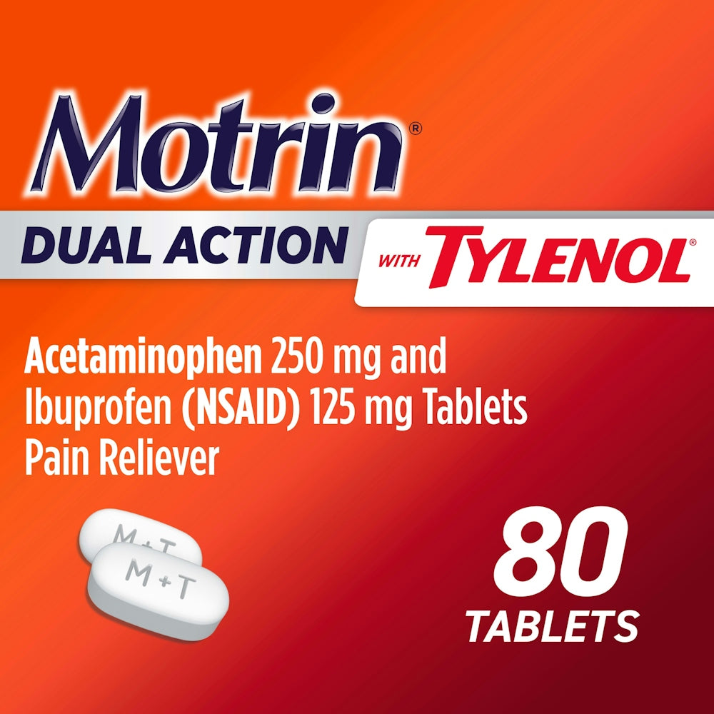 Motrin Ibuprofen + Acetaminophen, Dual Action, Tablets by Pasteur Pharmacy