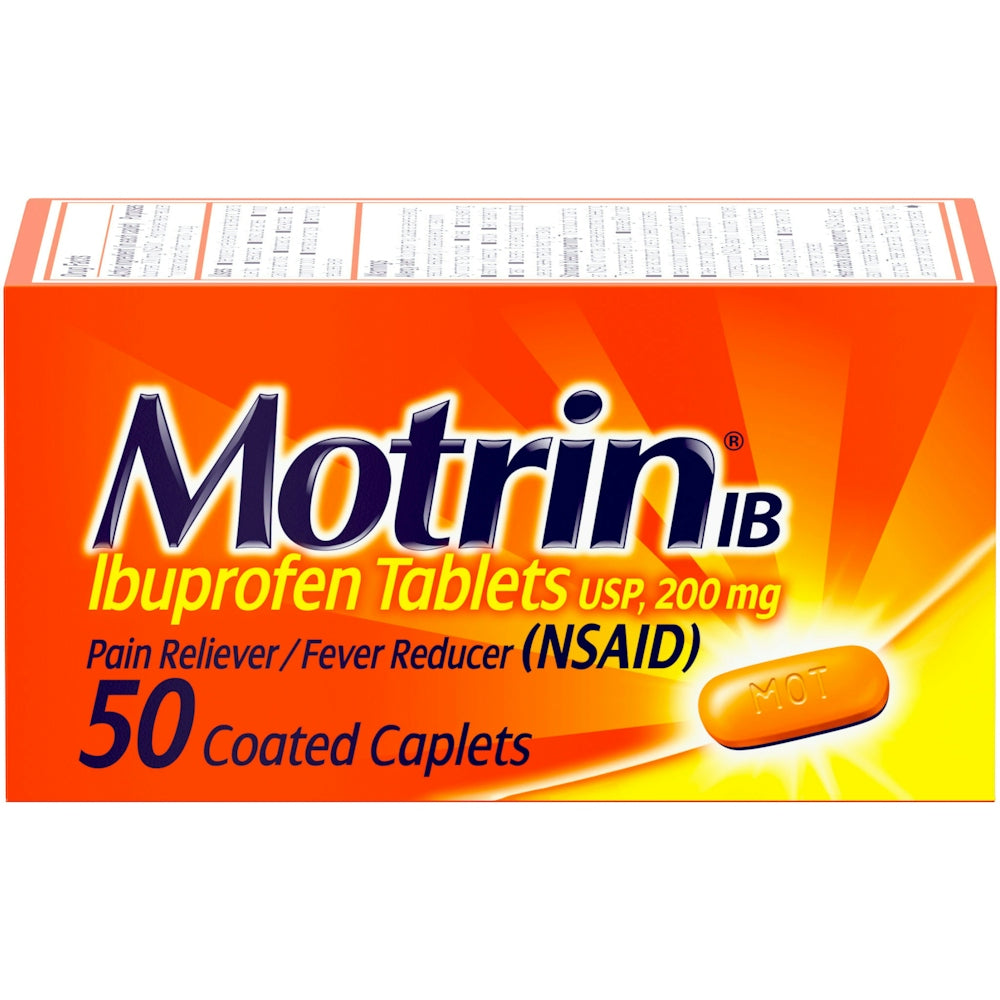 Motrin IB Pain Reliever/Fever Reducer, 200 Mg, Coated Caplets - DestGlow
