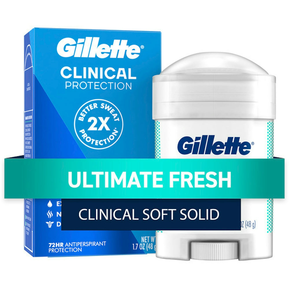 Gillette Clinical Soft Solid Antiperspirant & Deodorant Ultimate Fresh 1.7 oz by Pasteur Pharmacy