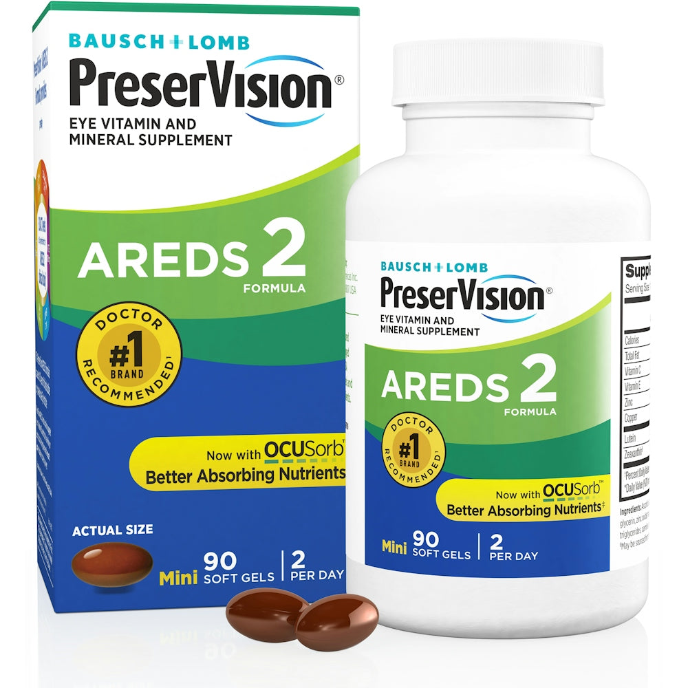 PreserVision AREDS 2 Formula Eye Health Supplement – 90 Softgels by Pasteur Pharmacy