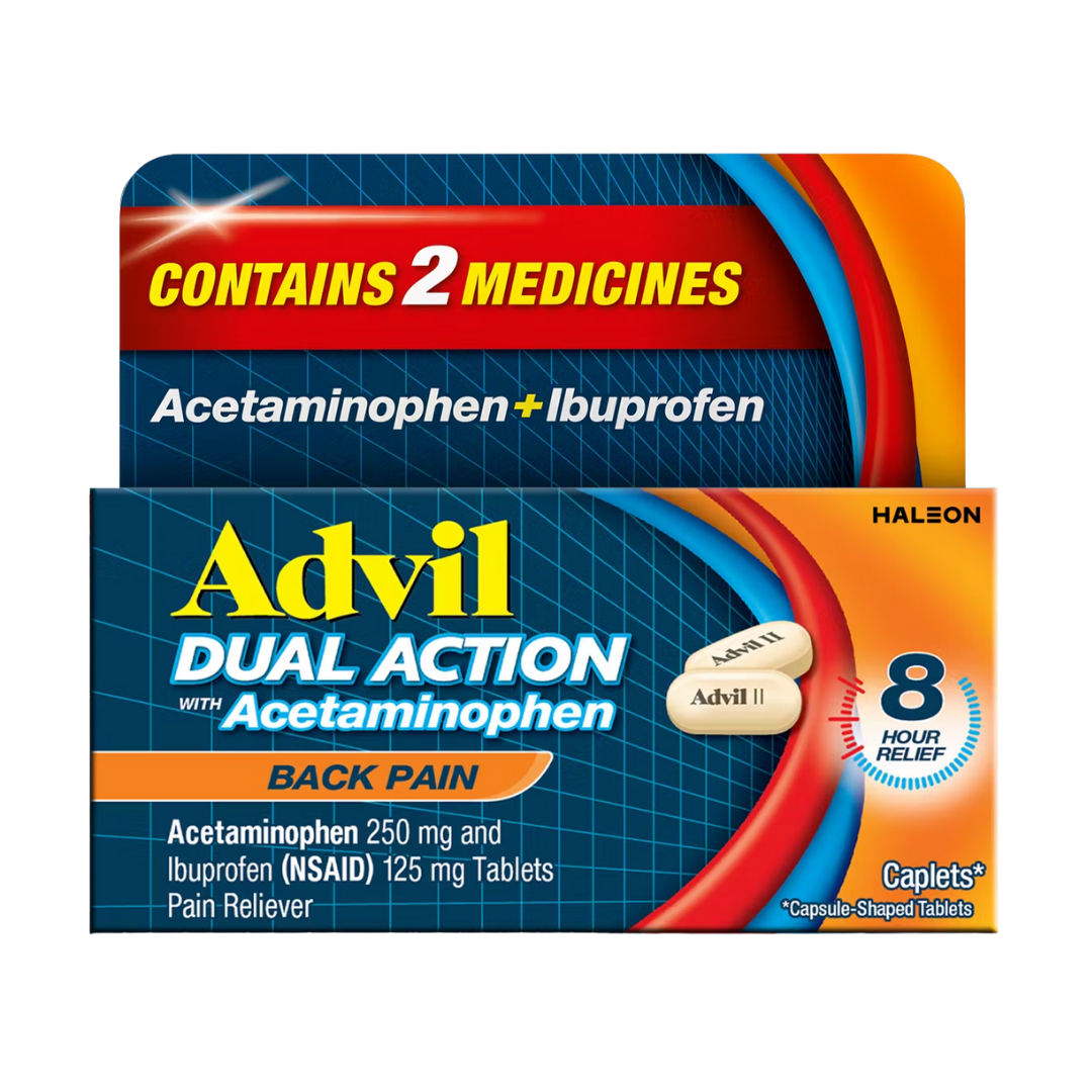 Advil Dual Action Back Pain Caplets (18 ct) DestGlow