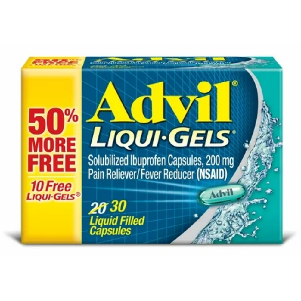 Advil Liqui-Gels 20 + 10 Free Liqui Gels (200 mg) DestGlow